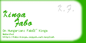 kinga fabo business card